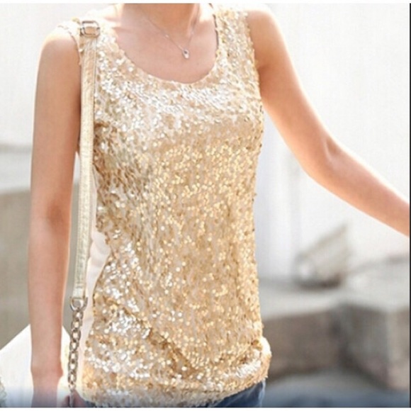 FREE NWOT Sequin Tank - Picture 4 of 7